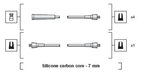 MAGNETI MARELLI Gyújtókábel készlet MSK1182_MM