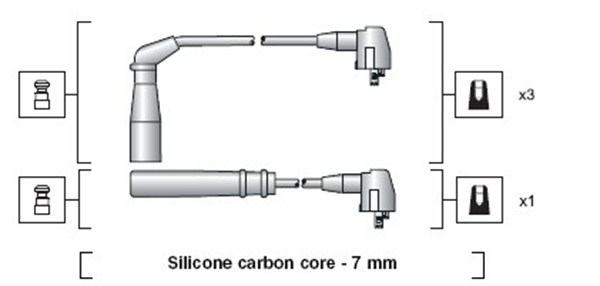 MAGNETI MARELLI Gyújtókábel készlet MSK1187_MM