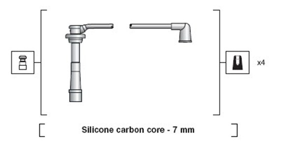 MAGNETI MARELLI Gyújtókábel készlet MSK1194_MM