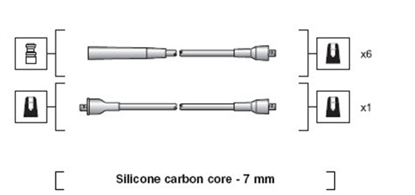 MAGNETI MARELLI Gyújtókábel készlet MSK1211_MM