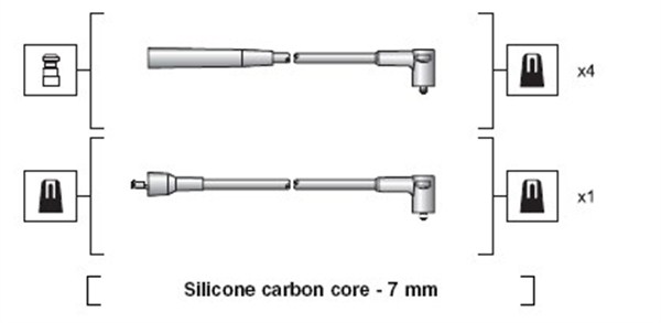 MAGNETI MARELLI Gyújtókábel készlet MSK1214_MM