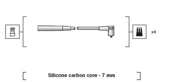 MAGNETI MARELLI Gyújtókábel készlet MSK1215_MM