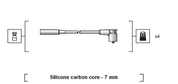 MAGNETI MARELLI Gyújtókábel készlet MSK1241_MM