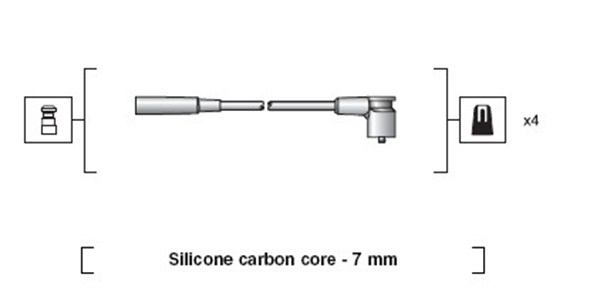 MAGNETI MARELLI Gyújtókábel készlet MSK1246_MM