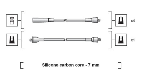 MAGNETI MARELLI Gyújtókábel készlet MSK1253_MM