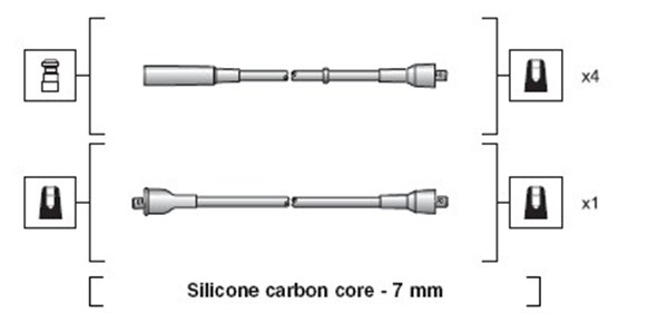 MAGNETI MARELLI Gyújtókábel készlet MSK1260_MM