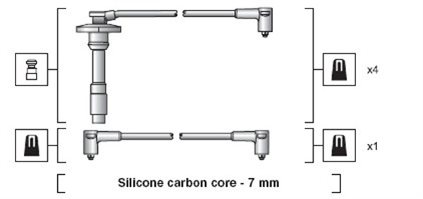 MAGNETI MARELLI Gyújtókábel készlet MSK1264_MM