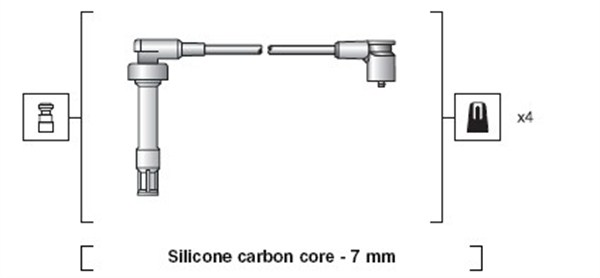 MAGNETI MARELLI Gyújtókábel készlet MSK1267_MM