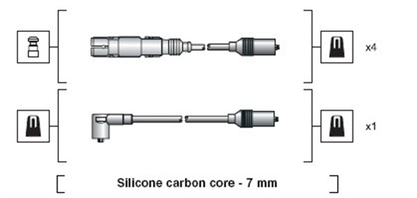 MAGNETI MARELLI Gyújtókábel készlet MSK1270_MM