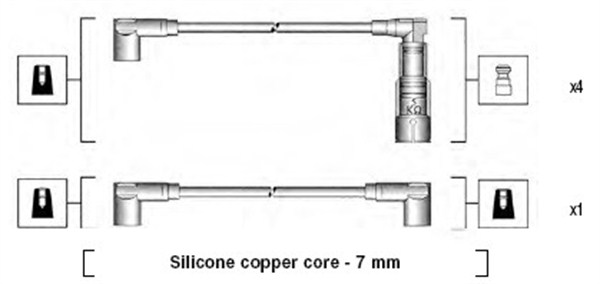 MAGNETI MARELLI Gyújtókábel készlet MSK508_MM