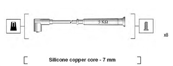 MAGNETI MARELLI Gyújtókábel készlet MSK514_MM