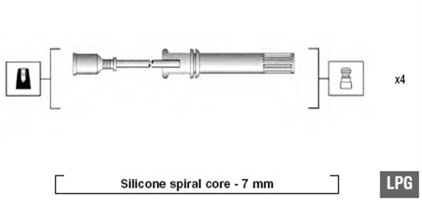 MAGNETI MARELLI Gyújtókábel készlet MSK515_MM