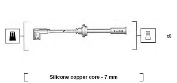 MAGNETI MARELLI Gyújtókábel készlet MSK522_MM