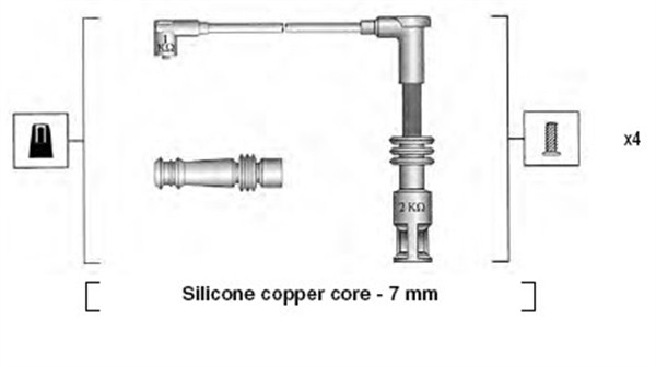 MAGNETI MARELLI Gyújtókábel készlet MSK523_MM