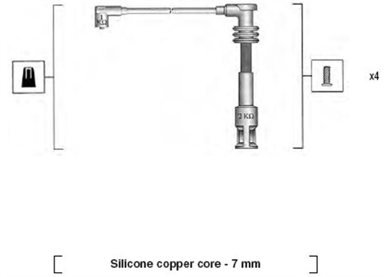 MAGNETI MARELLI Gyújtókábel készlet MSK539_MM