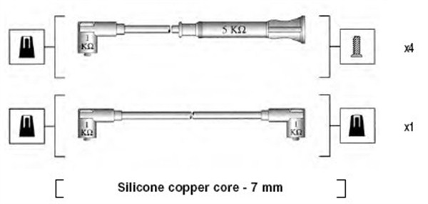 MAGNETI MARELLI Gyújtókábel készlet MSK544_MM