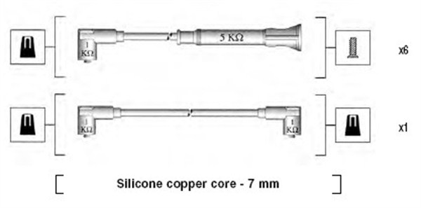 MAGNETI MARELLI Gyújtókábel készlet MSK546_MM