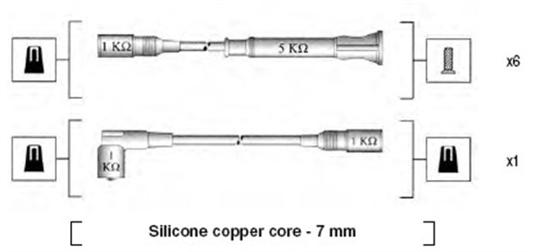 MAGNETI MARELLI Gyújtókábel készlet MSK547_MM