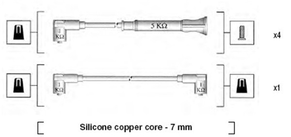 MAGNETI MARELLI Gyújtókábel készlet MSK548_MM