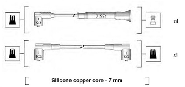 MAGNETI MARELLI Gyújtókábel készlet MSK549_MM