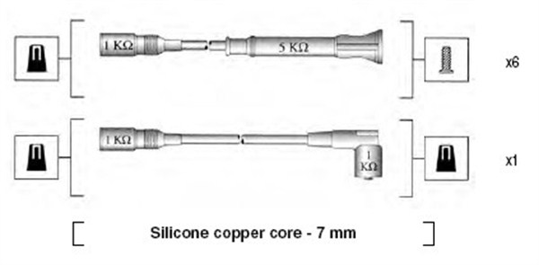 MAGNETI MARELLI Gyújtókábel készlet MSK556_MM