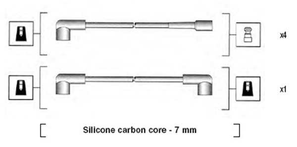 MAGNETI MARELLI Gyújtókábel készlet MSK564_MM