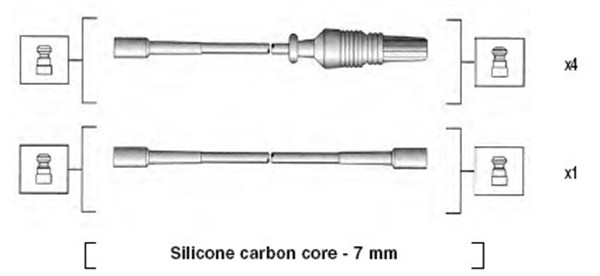 MAGNETI MARELLI Gyújtókábel készlet MSK566_MM