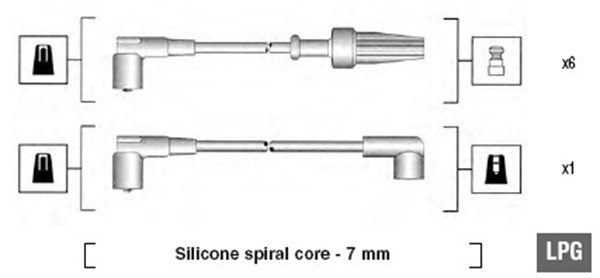 MAGNETI MARELLI Gyújtókábel készlet MSK571_MM