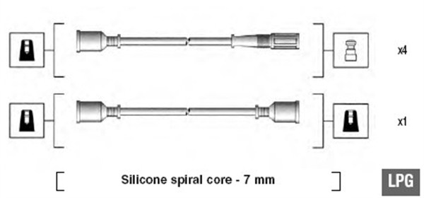 MAGNETI MARELLI Gyújtókábel készlet MSK580_MM