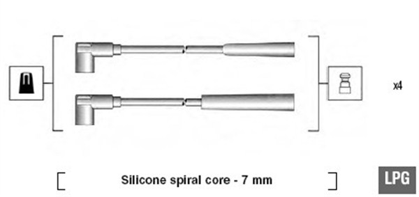 MAGNETI MARELLI Gyújtókábel készlet MSK582_MM