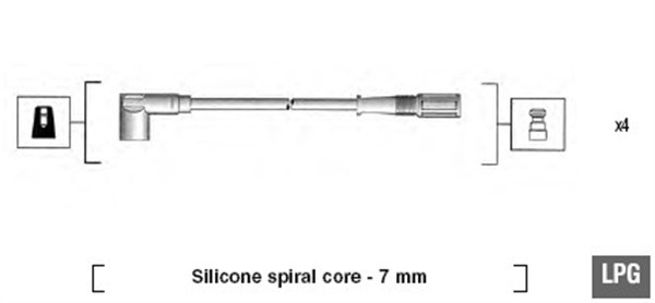 MAGNETI MARELLI Gyújtókábel készlet MSK583_MM