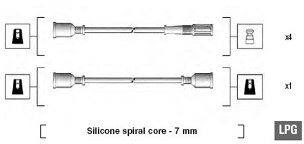 MAGNETI MARELLI Gyújtókábel készlet MSK584_MM