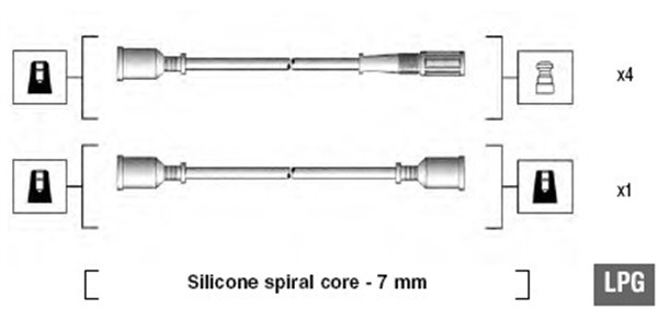 MAGNETI MARELLI Gyújtókábel készlet MSK585_MM