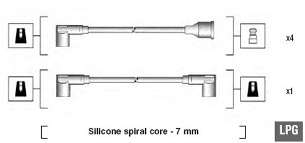 MAGNETI MARELLI Gyújtókábel készlet MSK587_MM