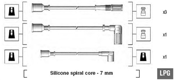 MAGNETI MARELLI Gyújtókábel készlet MSK591_MM