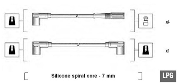 MAGNETI MARELLI Gyújtókábel készlet MSK593_MM