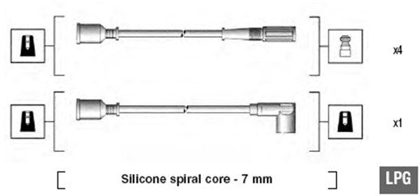 MAGNETI MARELLI Gyújtókábel készlet MSK594_MM