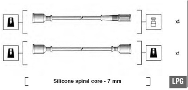 MAGNETI MARELLI Gyújtókábel készlet MSK596_MM