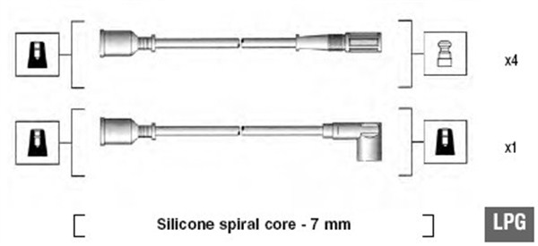 MAGNETI MARELLI Gyújtókábel készlet MSK597_MM