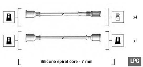 MAGNETI MARELLI Gyújtókábel készlet MSK598_MM