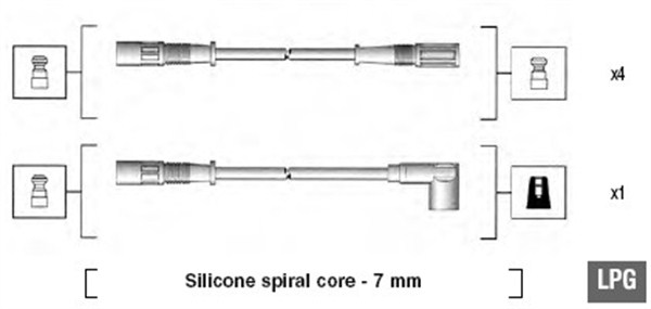 MAGNETI MARELLI Gyújtókábel készlet MSK601_MM