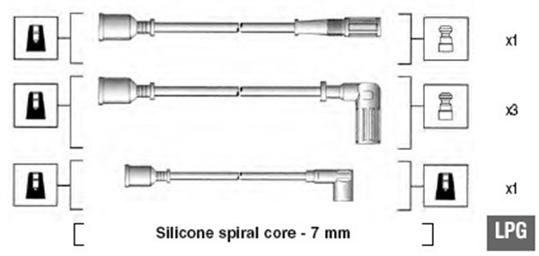 MAGNETI MARELLI Gyújtókábel készlet MSK602_MM