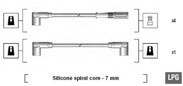 MAGNETI MARELLI Gyújtókábel készlet MSK605_MM