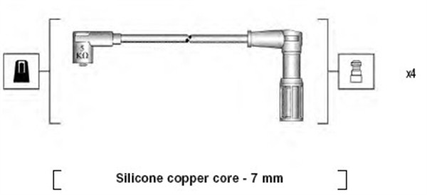 MAGNETI MARELLI Gyújtókábel készlet MSK614_MM