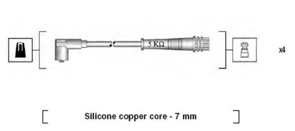 MAGNETI MARELLI Gyújtókábel készlet MSK617_MM