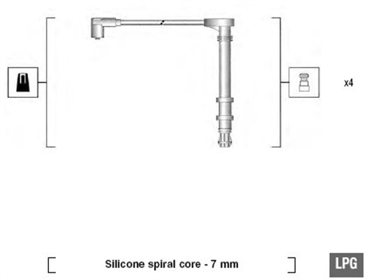 MAGNETI MARELLI Gyújtókábel készlet MSK618_MM