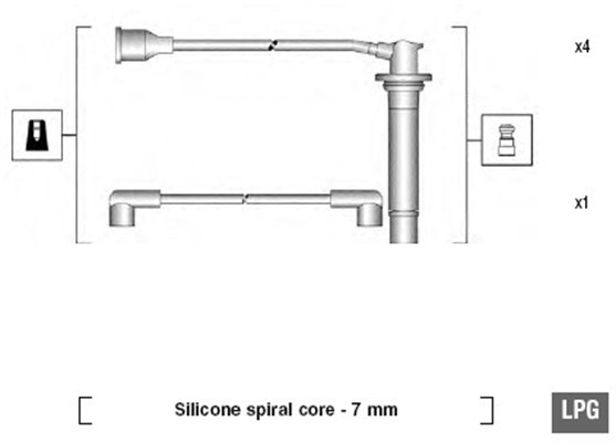 MAGNETI MARELLI Gyújtókábel készlet MSK619_MM