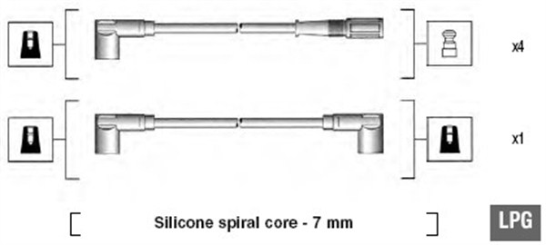 MAGNETI MARELLI Gyújtókábel készlet MSK624_MM