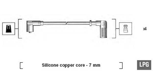 MAGNETI MARELLI Gyújtókábel készlet MSK625_MM