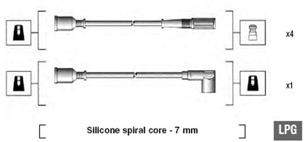 MAGNETI MARELLI Gyújtókábel készlet MSK630_MM